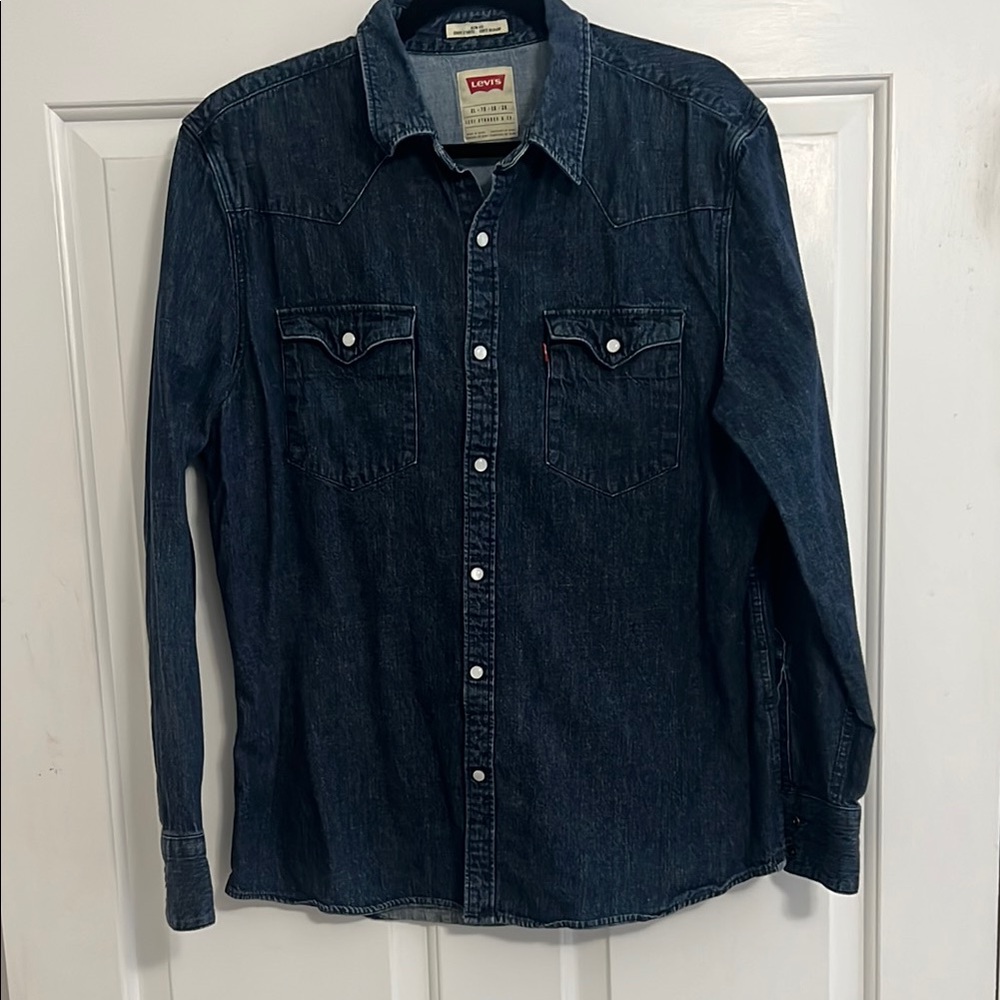 Levi's Men's Denim Shirt - Dark Blue